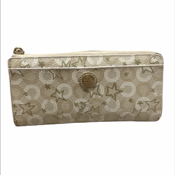 Coach Gold Star Zipper Wallet - Picture 1 of 8